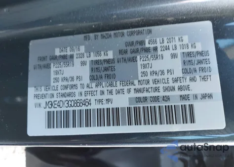 2016 Mazda Cx-5 Grand Touring z USA, uszkodzony, nr VIN JM3KE4DY3G0868464